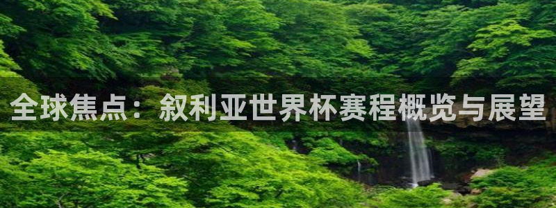 世界杯第一场比赛:全球焦点:叙利亚世界杯赛程概览与展望